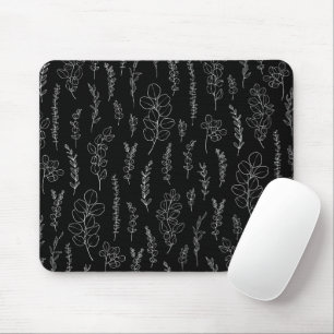 Mousepad Padrão Eucalyptus de Arte de Linha