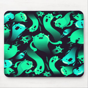 Mousepad Padrão Fantasma Neon Verde