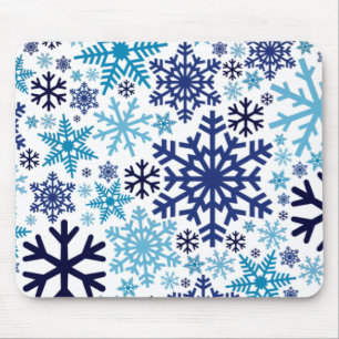 Mousepad Padrão Feliz Natal Floco de Neve