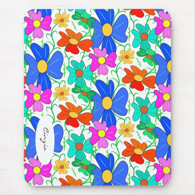 Mousepad Padrão floral (Frente)