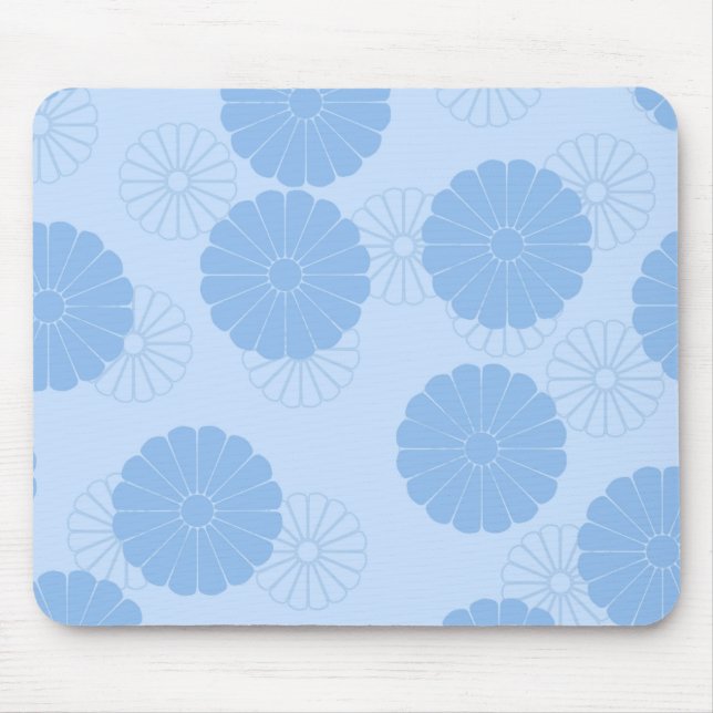 Mousepad Padrão Floral Azul (Frente)