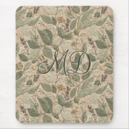 Mousepad Padrão Floral Botânico Sleek Sage