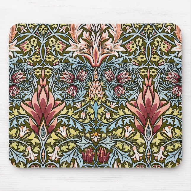Mousepad Padrão Floral Cabeça de Cobra de William Morris (Frente)