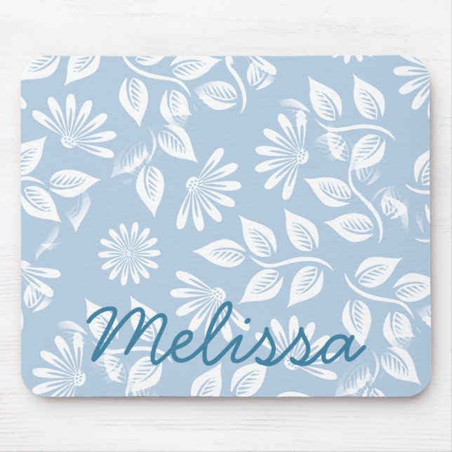 Mousepad Padrão Floral Clássico - Escolha sua cor! - (Frente)