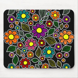 Mousepad Padrão Floral Colorido da Natureza