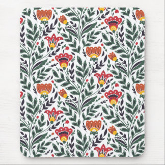 Mousepad Padrão floral de arte popular