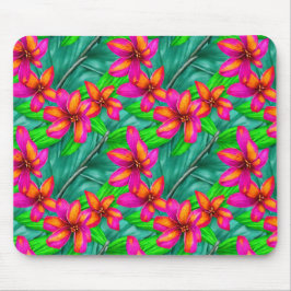 Mousepad Padrão Floral de Paraíso Tropical