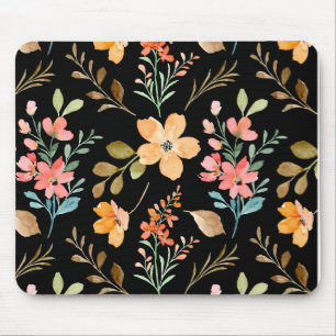 Mousepad Padrão Floral de Superfície - Primavera de Aquarel
