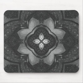 Mousepad Padrão Floral do Lápis Negro da cinza