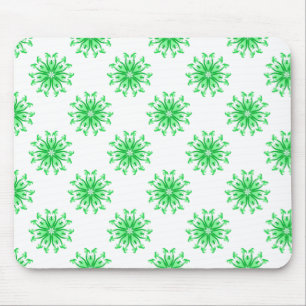 Mousepad Padrão floral fresco verde