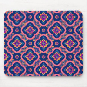 Mousepad Padrão Floral Geométrico Boho
