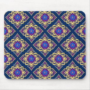 Mousepad Padrão Floral Geométrico Colorido do Boho Chic
