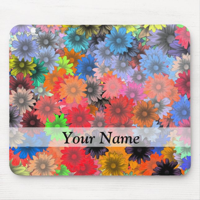 Mousepad Padrão floral multicolor (Frente)