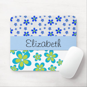 Mousepad Padrão Floral, Padrão De Flores, Seu Nome