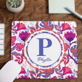 Mousepad Padrão Floral Tropical Colorida