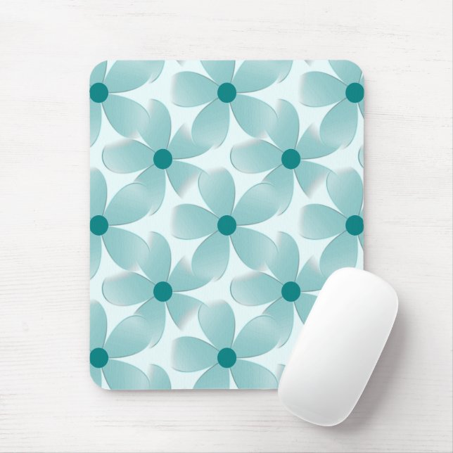 Mousepad Padrão floral verde. (Com mouse)