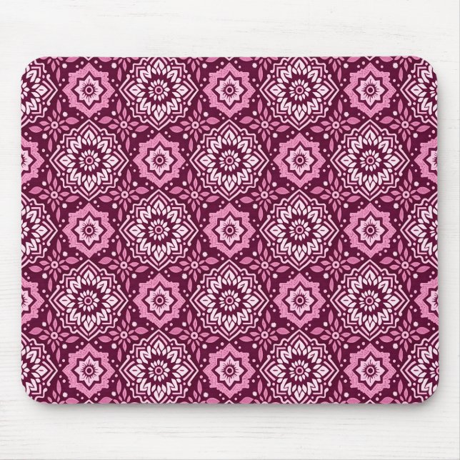 Mousepad Padrão Floral Vibrant Boho Chic (Frente)