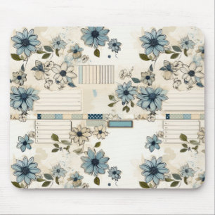 Mousepad Padrão Floral Vintage