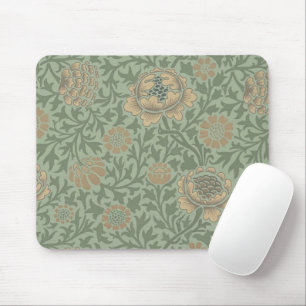 Mousepad Padrão Floral William Morris Grafton Verde Sálvia