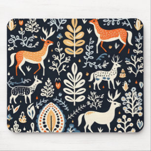 Mousepad Padrão Folk de Animais