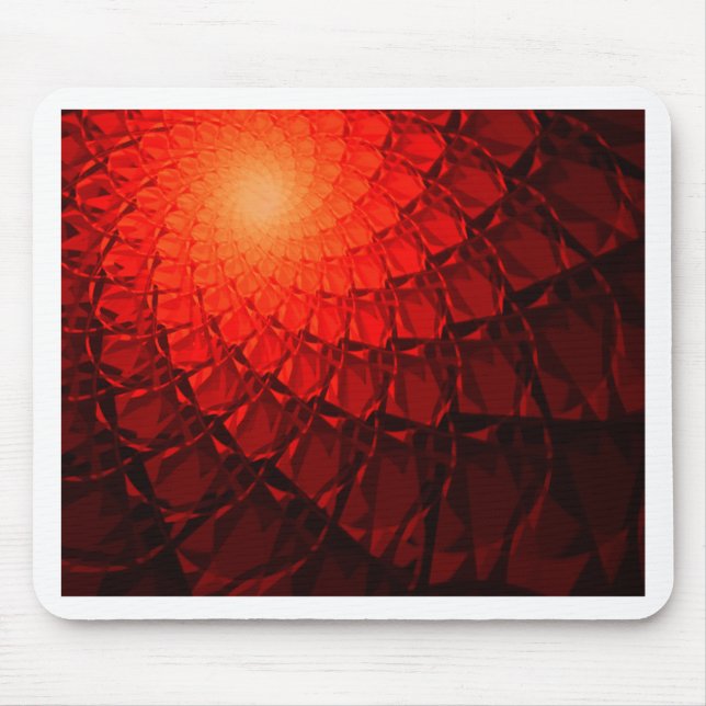 Mousepad Padrão Fractal Vermelho (Frente)