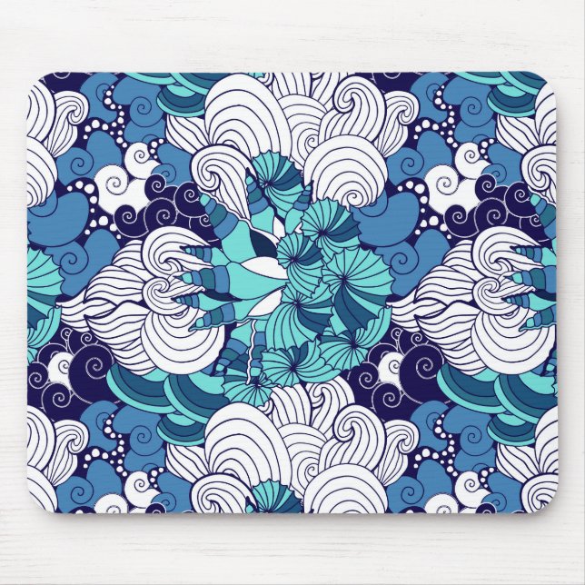 Mousepad Padrão Funky Seashell (Frente)