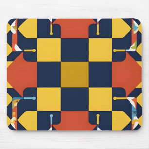 Mousepad Padrão Geométrico Abstrato com Setas