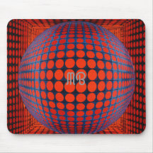 Padrão Geométrico Abstrato Moderno Preto Vermelho 