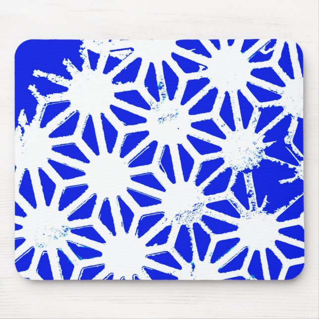 Mousepad Padrão geométrico azul (Frente)