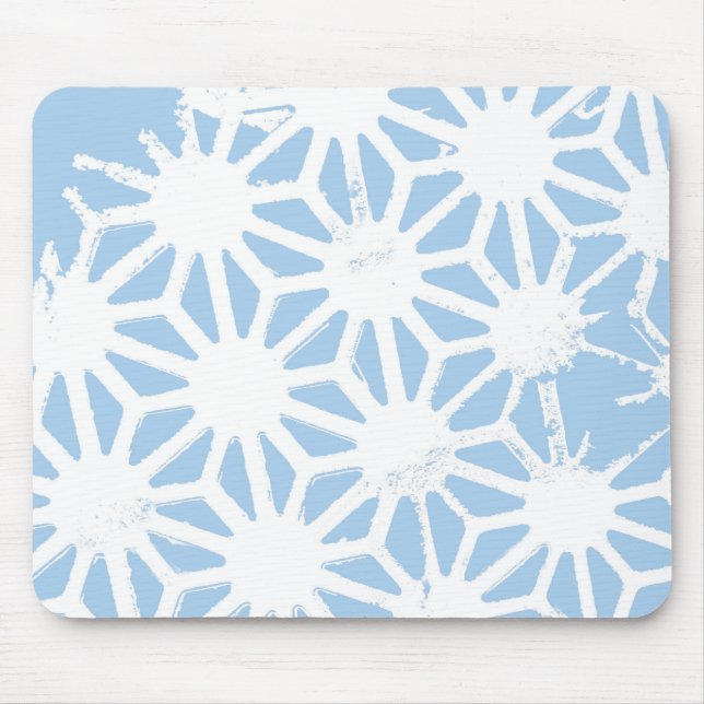 Mousepad Padrão geométrico azul claro (Frente)