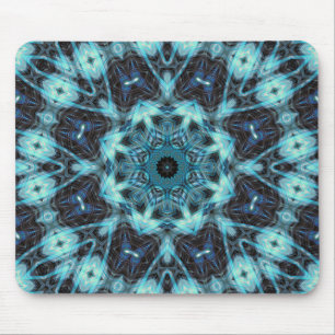 Mousepad Padrão Geométrico Azul com Brilho Radiante