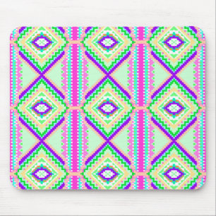 Mousepad Padrão Geométrico Boho Colorido