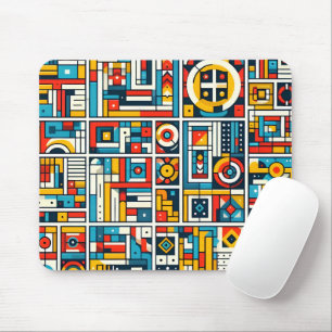 Mousepad Padrão Geométrico Colorido Estético