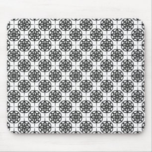 Mousepad Padrão Geométrico com Vibração Retro Elegante