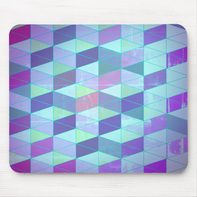 Mousepad Padrão Geométrico de Cubos em Triângulos (Frente)