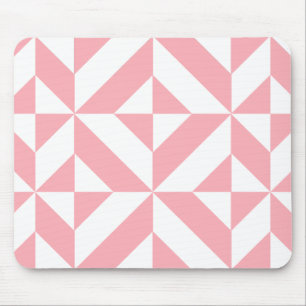 Mousepad Padrão Geométrico de Deco Cube, de Melão Rosa