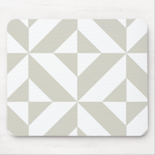 Mousepad Padrão Geométrico de Deco de Cinza Média
