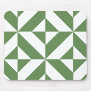 Mousepad Padrão Geométrico de Deco de Grama Escuro