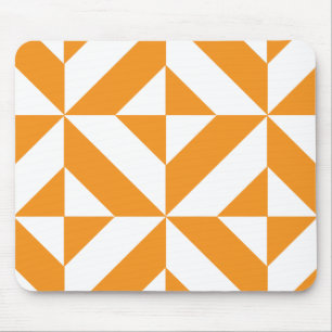 Mousepad Padrão Geométrico de Deco de Laranja Queimado