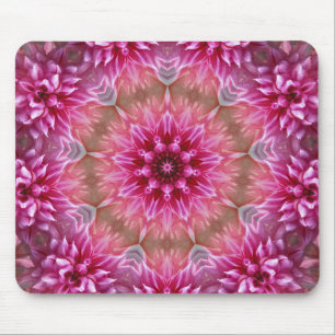 Mousepad Padrão Geométrico de Flor Cor-de-Rosa Mandala - 67