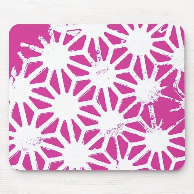 Mousepad Padrão geométrico de Fuchsia (Frente)