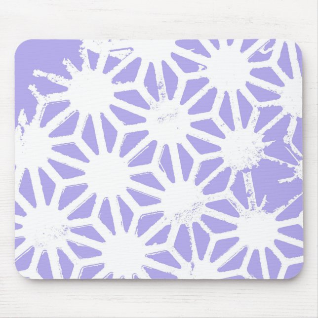 Mousepad padrão geométrico de lavanda (Frente)