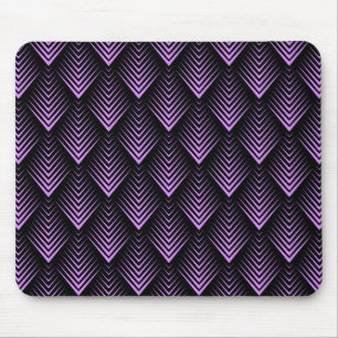 Mousepad Padrão geométrico de Lavanda e de arte-deco pret