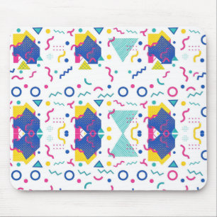Mousepad Padrão Geométrico de Retro Memphis