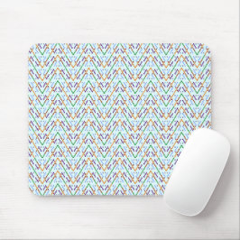 Mousepad Padrão Geométrico de Zigue-Zague em Mosaico Sem Co