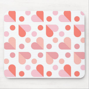 Mousepad Padrão Geométrico do Coração abstrato