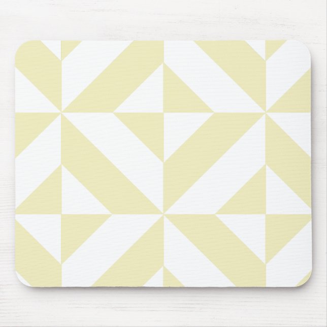 Mousepad Padrão geométrico Dourado pálido do cubo deco (Frente)