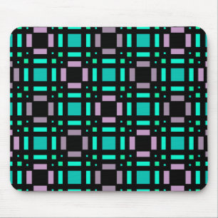 Mousepad Padrão geométrico em cores verdes e geométricas pl