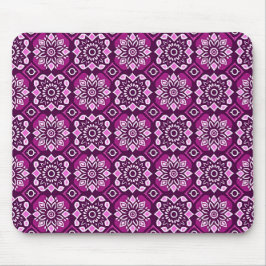 Mousepad Padrão Geométrico Floral Elegante Boho Chic