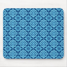 Mousepad Padrão Geométrico Floral na moda Azul